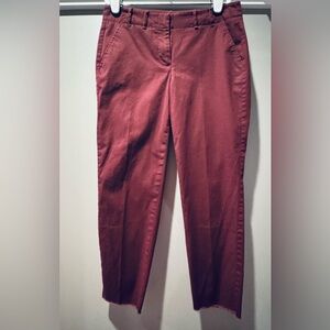 Like New! Talbots Burgundy Cropped Pants | Size 4 | 26” Inseam